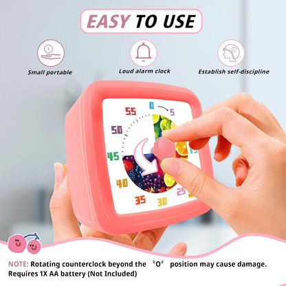 Visual Timer for Kids, 60-Minute Countdown Timer for Classroom Office Kitchen, Pomodoro Timer Spaceman Pattern, Time Management Tools with Silent Operation,Desk Time Clock for Kids and Adults