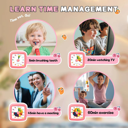 Visual Timer for Kids, 60-Minute Countdown Timer for Classroom Office Kitchen, Pomodoro Timer Spaceman Pattern, Time Management Tools with Silent Operation,Desk Time Clock for Kids and Adults