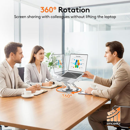 Laptop Stand for Desk, 360° Rotating Laptop Stand for 10-17" Laptop