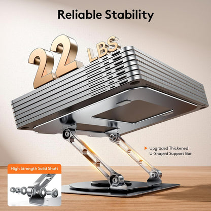Laptop Stand for Desk, 360° Rotating Laptop Stand for 10-17" Laptop
