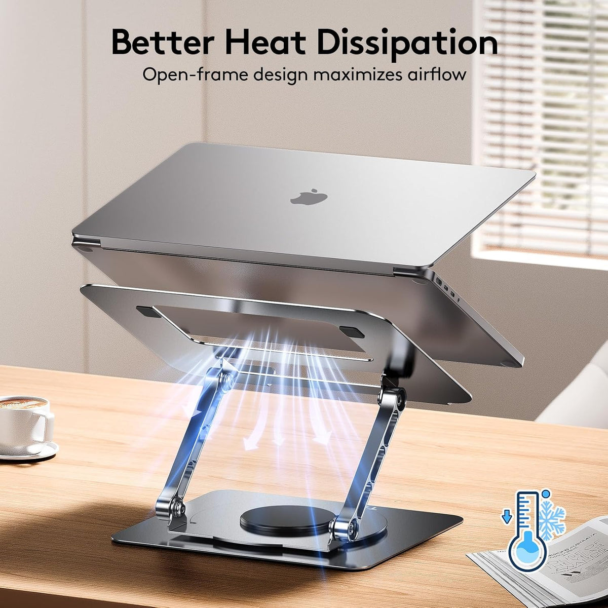 Laptop Stand for Desk, 360° Rotating Laptop Stand for 10-17" Laptop