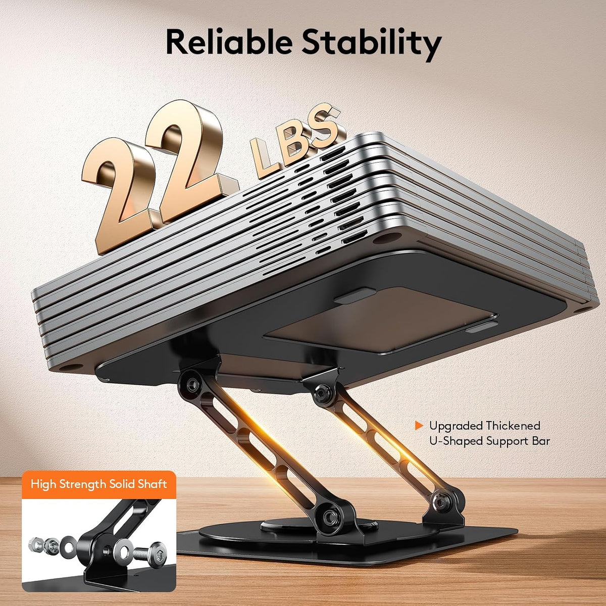 Laptop Stand for Desk, 360° Rotating Laptop Stand for 10-17" Laptop