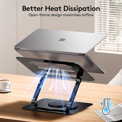 Laptop Stand for Desk, 360° Rotating Laptop Stand for 10-17" Laptop