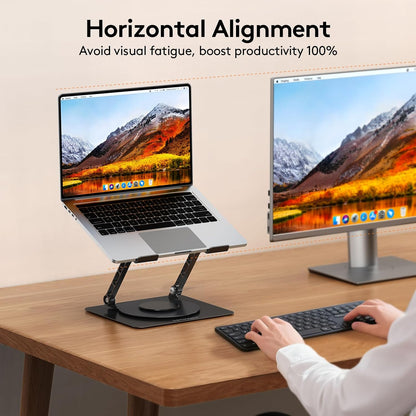 Laptop Stand for Desk, 360° Rotating Laptop Stand for 10-17" Laptop