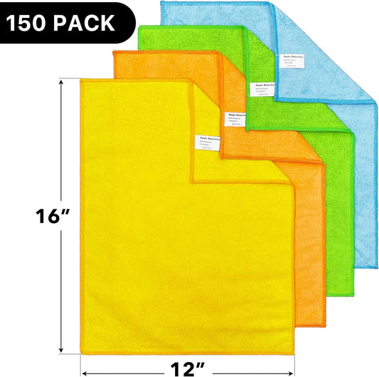 12" x 16" Microfiber Cleaning Cloth, 4 Colors