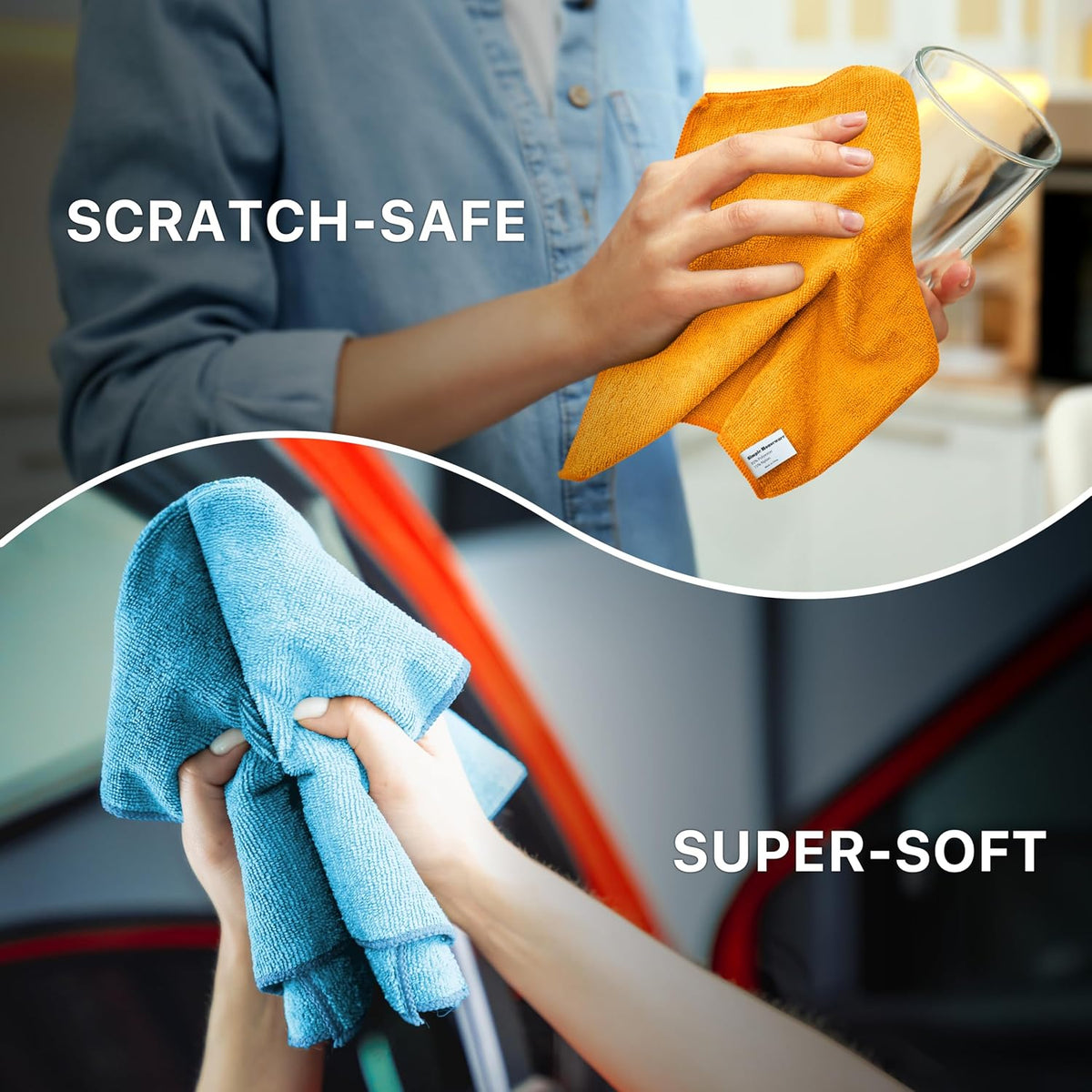 12" x 16" Microfiber Cleaning Cloth, 4 Colors