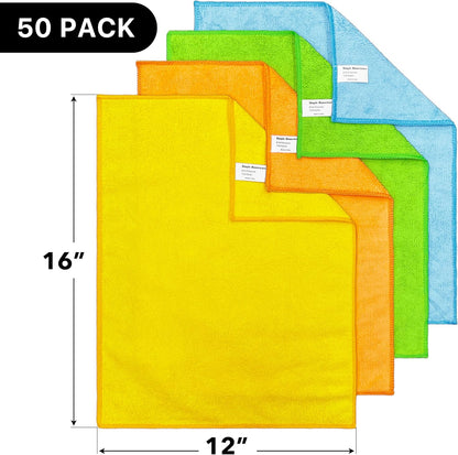 12" x 16" Microfiber Cleaning Cloth, 4 Colors