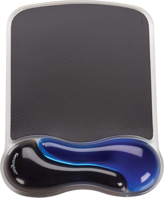 Duo Gel Mouse Pad with Wrist Rest, Ergonomic Wrist Support for Pain Relief, Comfortable Non-Skid Gel Pad for Computer, Laptop, Office & Home 9.6" x 7.6", Blue K62401AM