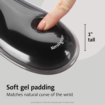Duo Gel Mouse Pad with Wrist Rest, Ergonomic Wrist Support for Pain Relief, Comfortable Non-Skid Gel Pad for Computer, Laptop, Office & Home 9.6" x 7.6", Blue K62401AM