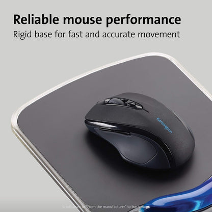 Duo Gel Mouse Pad with Wrist Rest, Ergonomic Wrist Support for Pain Relief, Comfortable Non-Skid Gel Pad for Computer, Laptop, Office & Home 9.6" x 7.6", Blue K62401AM