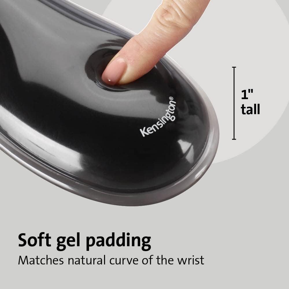 Duo Gel Mouse Pad with Wrist Rest, Ergonomic Wrist Support for Pain Relief, Comfortable Non-Skid Gel Pad for Computer, Laptop, Office & Home 9.6" x 7.6", Blue K62401AM