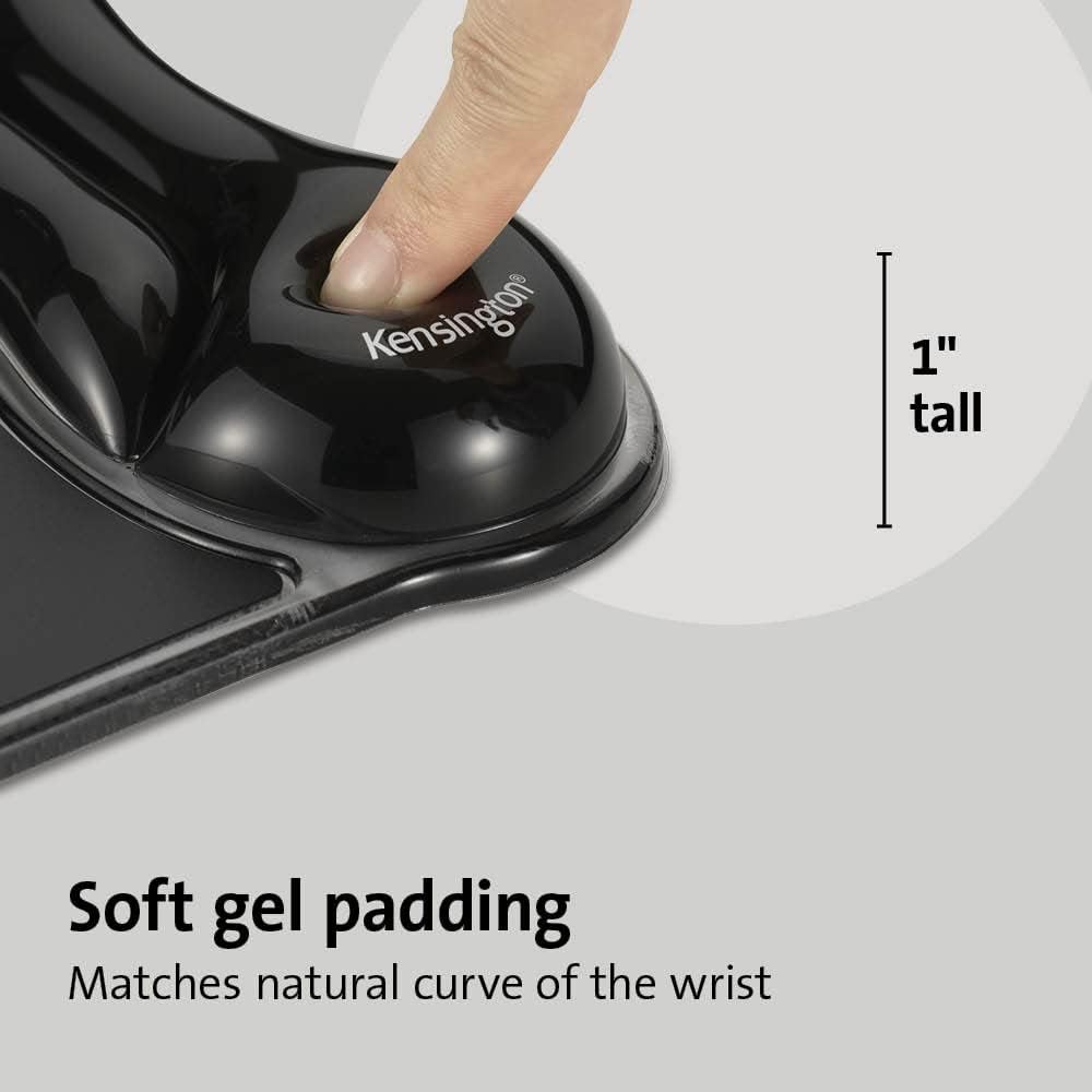Duo Gel Mouse Pad with Wrist Rest, Ergonomic Wrist Support for Pain Relief, Comfortable Non-Skid Gel Pad for Computer, Laptop, Office & Home 9.6" x 7.6", Blue K62401AM