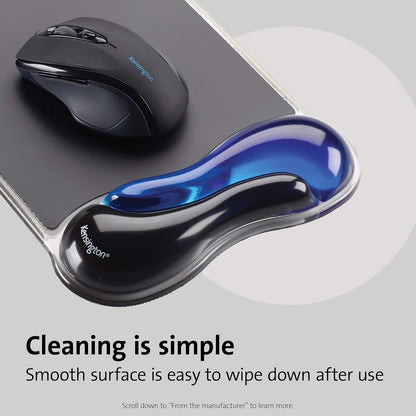 Duo Gel Mouse Pad with Wrist Rest, Ergonomic Wrist Support for Pain Relief, Comfortable Non-Skid Gel Pad for Computer, Laptop, Office & Home 9.6" x 7.6", Blue K62401AM