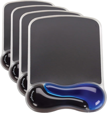 Duo Gel Mouse Pad with Wrist Rest, Ergonomic Wrist Support for Pain Relief, Comfortable Non-Skid Gel Pad for Computer, Laptop, Office & Home 9.6" x 7.6", Blue K62401AM