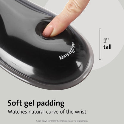 Duo Gel Mouse Pad with Wrist Rest, Ergonomic Wrist Support for Pain Relief, Comfortable Non-Skid Gel Pad for Computer, Laptop, Office & Home 9.6" x 7.6", Blue K62401AM