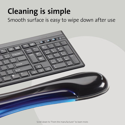 Duo Gel Mouse Pad with Wrist Rest, Ergonomic Wrist Support for Pain Relief, Comfortable Non-Skid Gel Pad for Computer, Laptop, Office & Home 9.6" x 7.6", Blue K62401AM