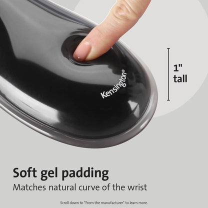 Duo Gel Mouse Pad with Wrist Rest, Ergonomic Wrist Support for Pain Relief, Comfortable Non-Skid Gel Pad for Computer, Laptop, Office & Home 9.6" x 7.6", Blue K62401AM