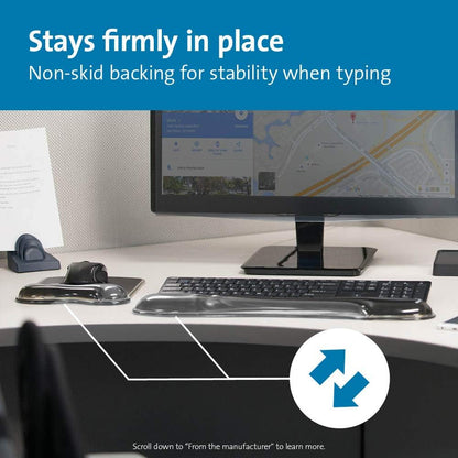 Duo Gel Mouse Pad with Wrist Rest, Ergonomic Wrist Support for Pain Relief, Comfortable Non-Skid Gel Pad for Computer, Laptop, Office & Home 9.6" x 7.6", Blue K62401AM