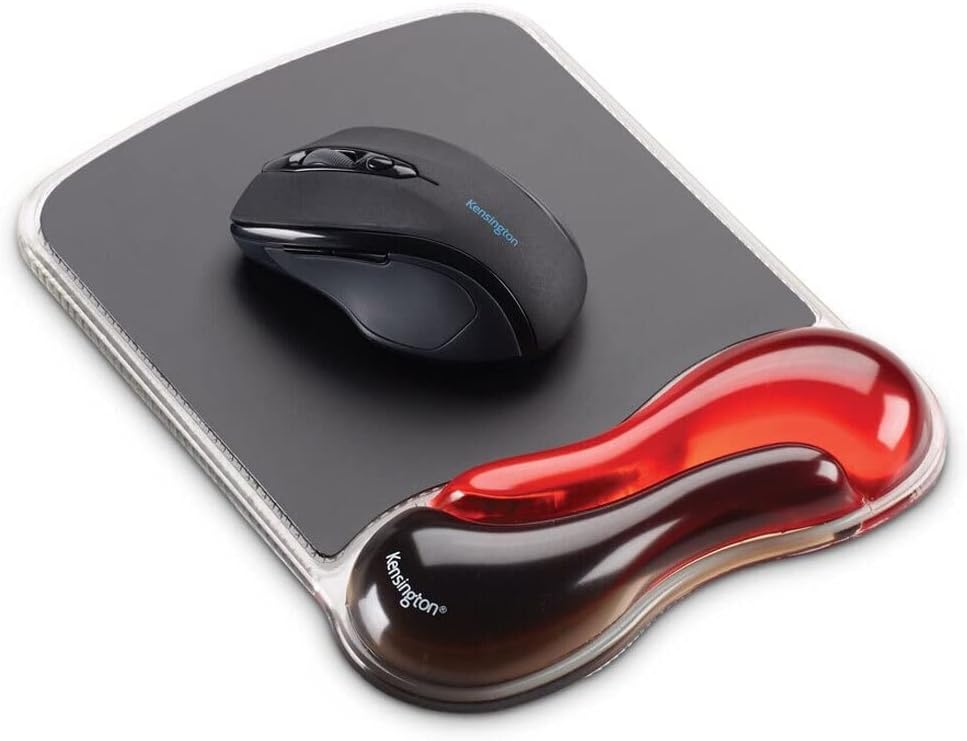 Duo Gel Mouse Pad with Wrist Rest, Ergonomic Wrist Support for Pain Relief, Comfortable Non-Skid Gel Pad for Computer, Laptop, Office & Home 9.6" x 7.6", Blue K62401AM