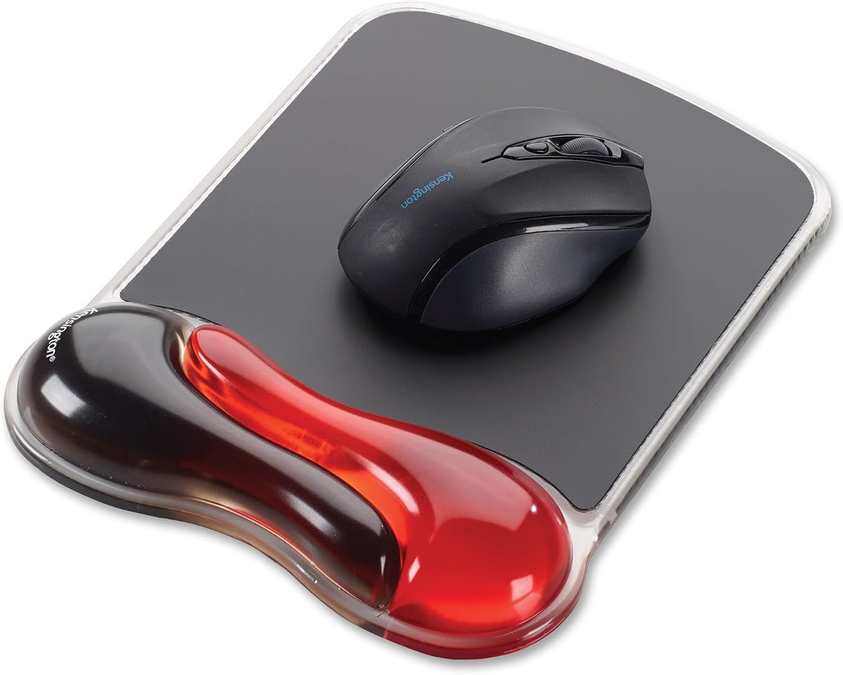 Duo Gel Mouse Pad with Wrist Rest, Ergonomic Wrist Support for Pain Relief, Comfortable Non-Skid Gel Pad for Computer, Laptop, Office & Home 9.6" x 7.6", Blue K62401AM