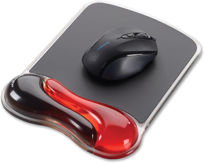 Duo Gel Mouse Pad with Wrist Rest, Ergonomic Wrist Support for Pain Relief, Comfortable Non-Skid Gel Pad for Computer, Laptop, Office & Home 9.6" x 7.6", Blue K62401AM