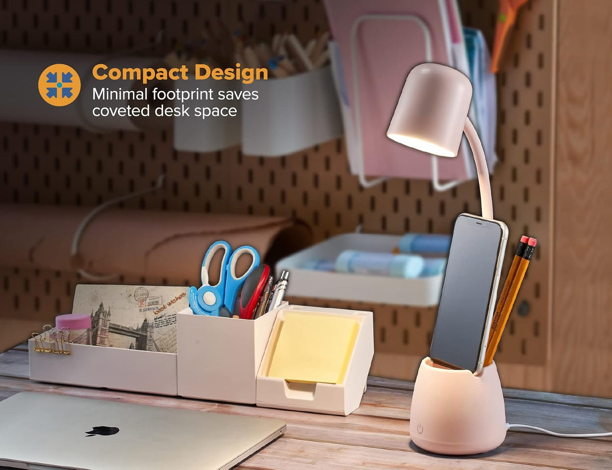 Bostitch Office LED2105-NVY Dimmable Lamp with Storage Cup, Three Brightness Levels, Touch Sensitive Dimmer, Energy-Efficient, Blue