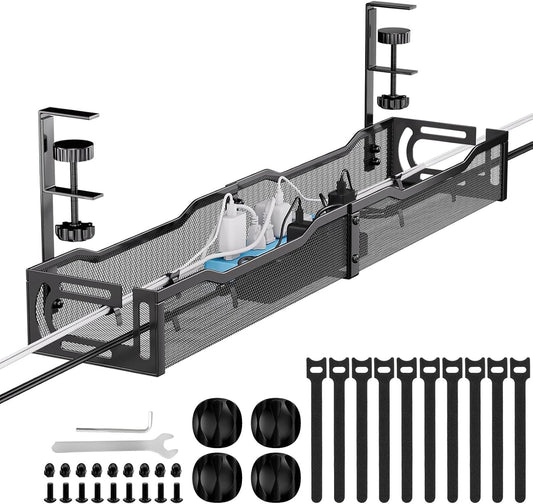Cable Management, 25'' Cable Management Under Desk, Cable Tray