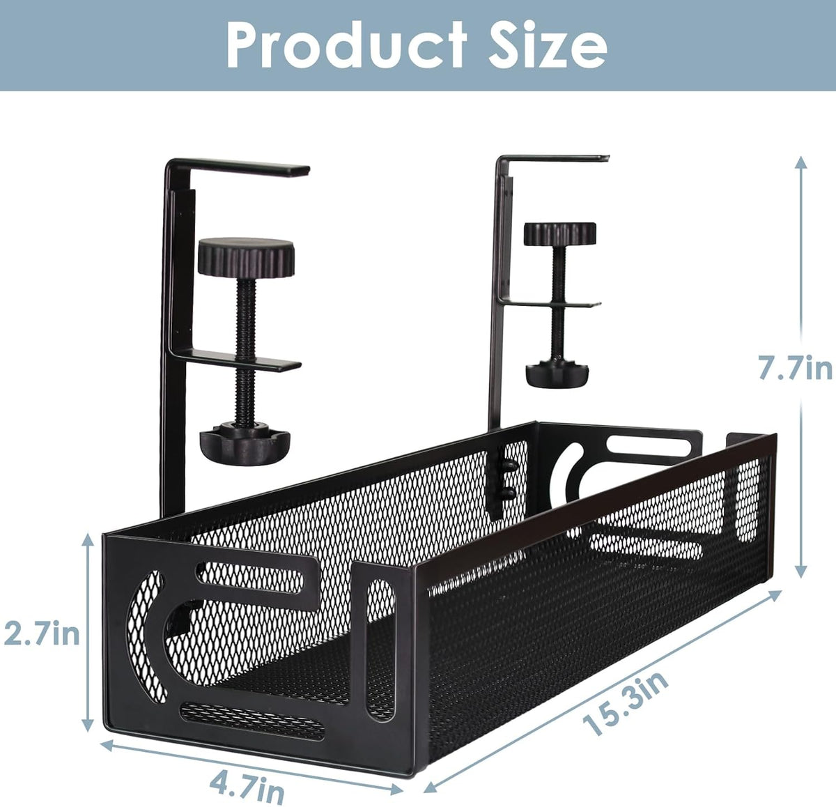 Cable Management, 25'' Cable Management Under Desk, Cable Tray