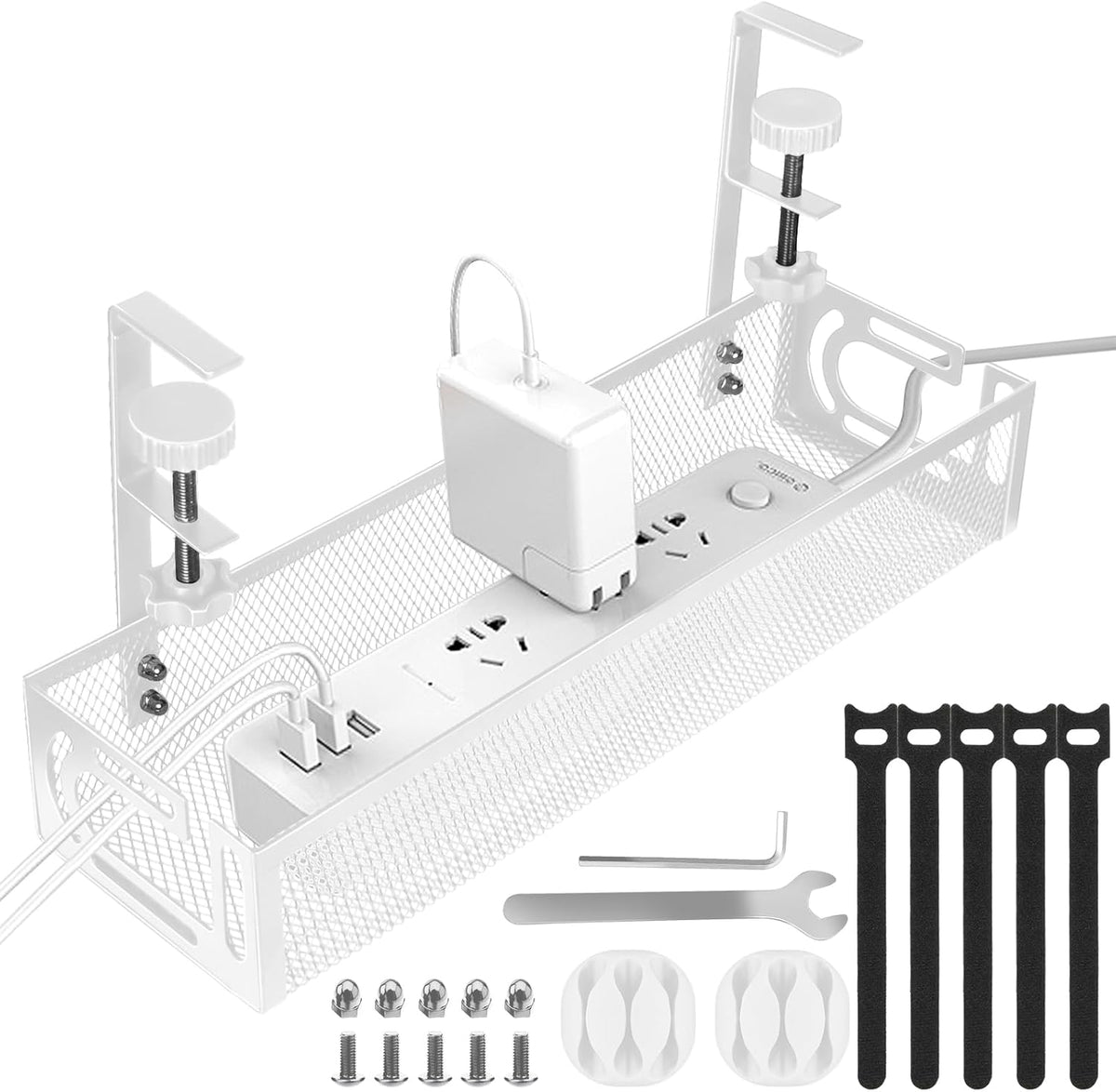 Cable Management, 25'' Cable Management Under Desk, Cable Tray