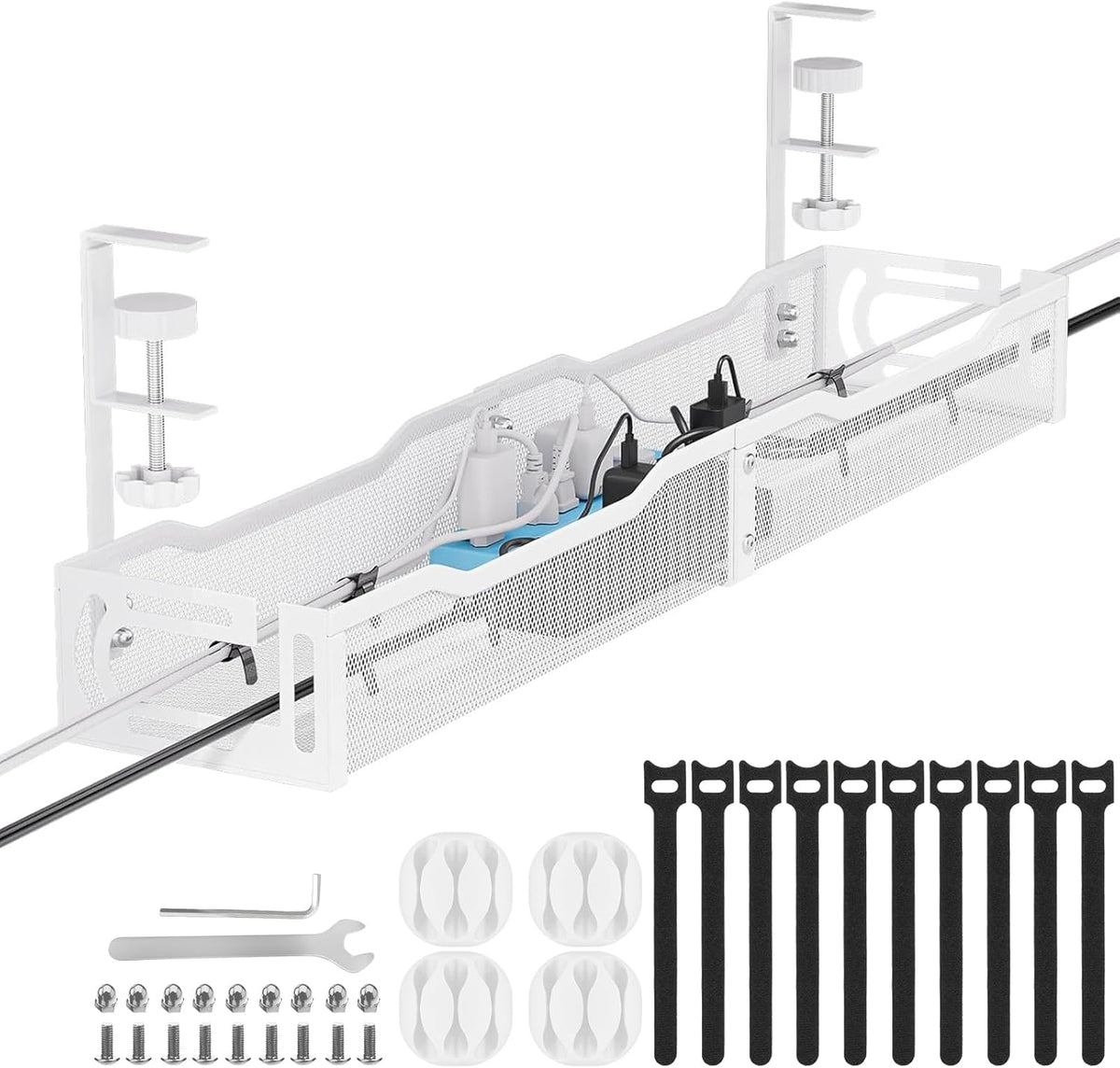 Cable Management, 25'' Cable Management Under Desk, Cable Tray