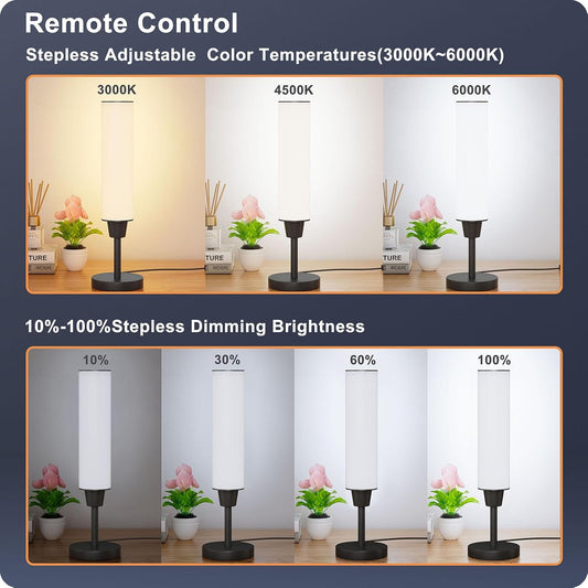 Table Lamp with Remote, Black