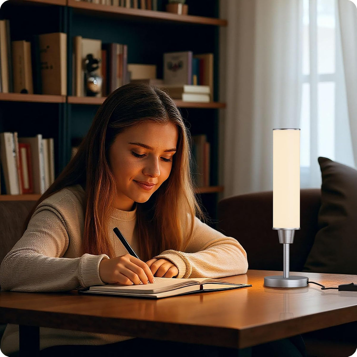Table Lamp with Remote, Black