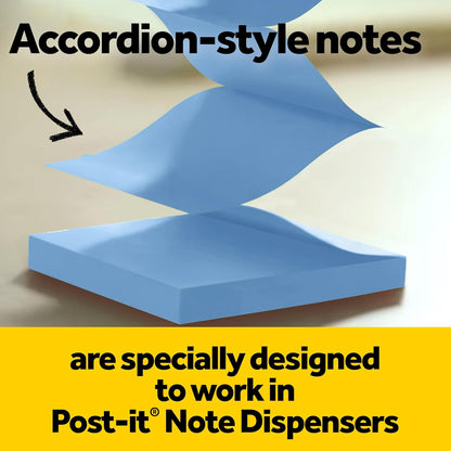 Note Dispenser, Black Wave Design, 1 Dispenser, 3 Pads
