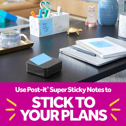 Note Dispenser, Black Wave Design, 1 Dispenser, 3 Pads