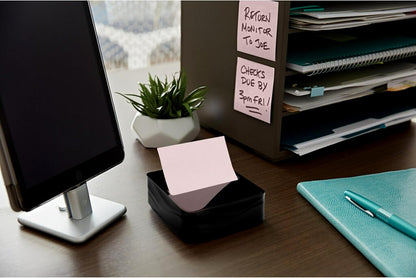 Note Dispenser, Black Wave Design, 1 Dispenser, 3 Pads