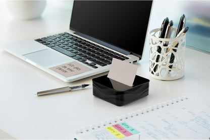 Note Dispenser, Black Wave Design, 1 Dispenser, 3 Pads