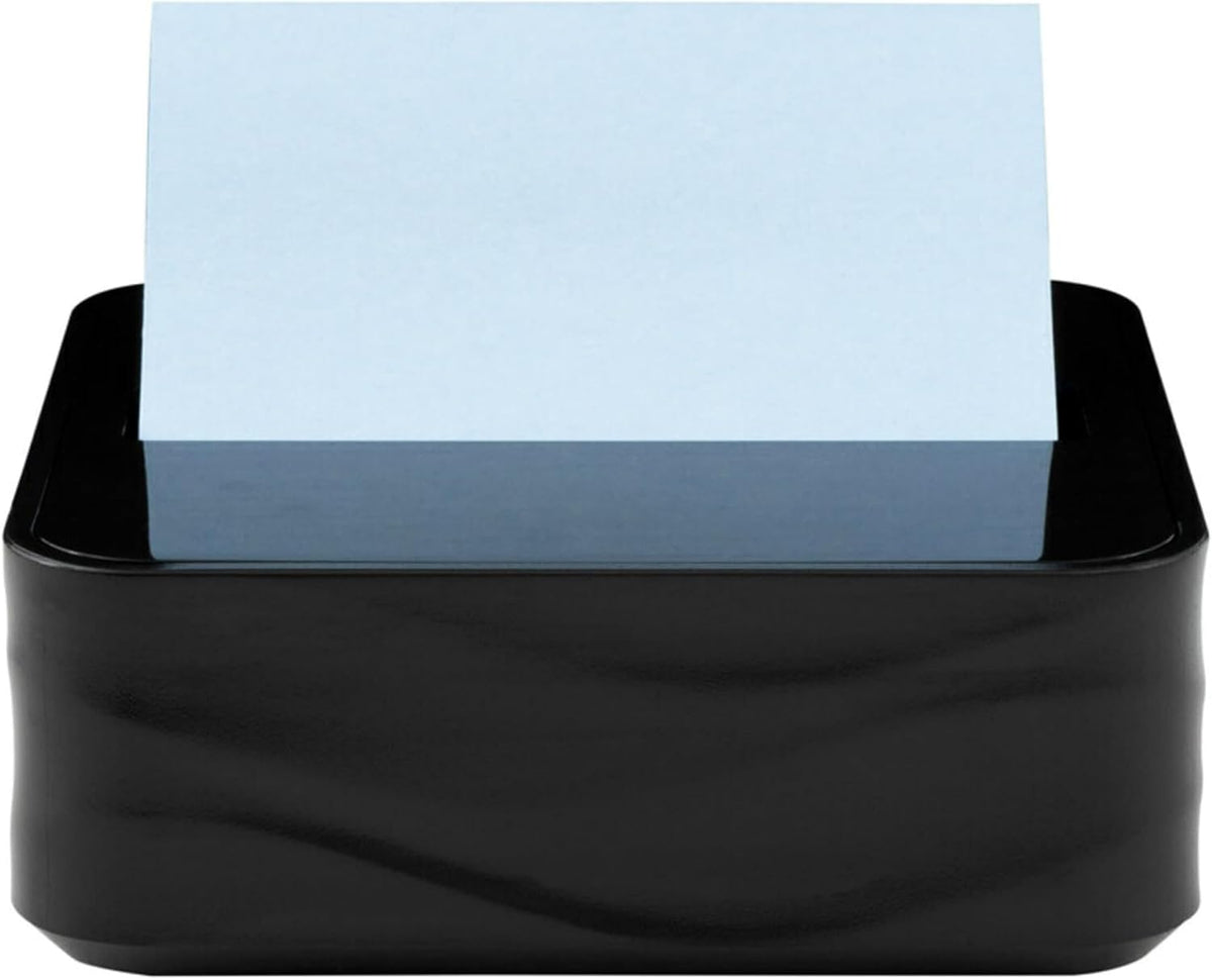 Note Dispenser, Black Wave Design, 1 Dispenser, 3 Pads