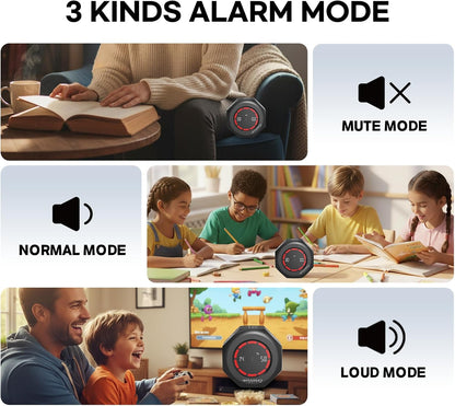 Flip Cube Pomodoro Timer - Rechargeable Visual Countdown & Count Up Stopwatch, 7 Preset Intervals, 3 Alarm Modes, Productivity Tool for ADHD, Kids, Study, Work & Kitchen (White)