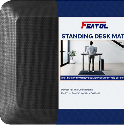 Anti Fatigue Mat for Standing Desk & Kitchen Floor, 9/10 Extra Thick