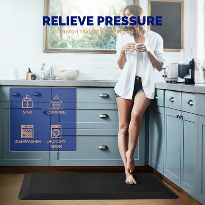Anti Fatigue Mat for Standing Desk & Kitchen Floor, 9/10 Extra Thick