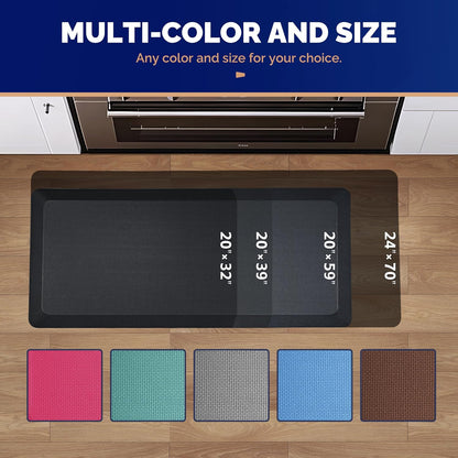 Anti Fatigue Mat for Standing Desk & Kitchen Floor, 9/10 Extra Thick