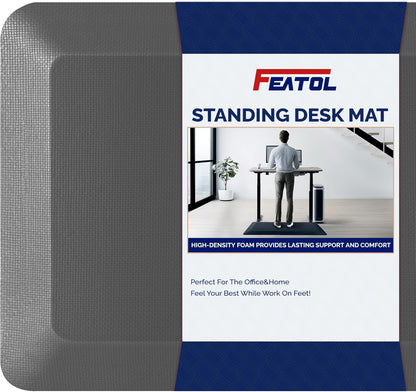 Anti Fatigue Mat for Standing Desk & Kitchen Floor, 9/10 Extra Thick
