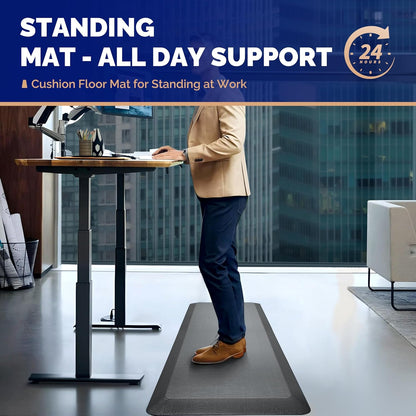 Anti Fatigue Mat for Standing Desk & Kitchen Floor, 9/10 Extra Thick