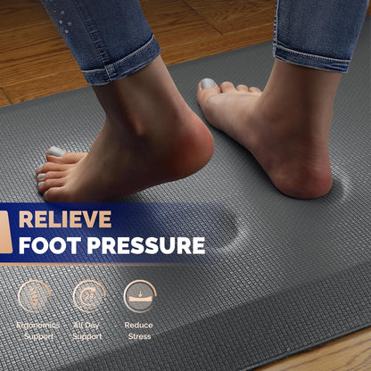 Anti Fatigue Mat for Standing Desk & Kitchen Floor, 9/10 Extra Thick
