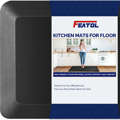 Anti Fatigue Mat for Standing Desk & Kitchen Floor, 9/10 Extra Thick