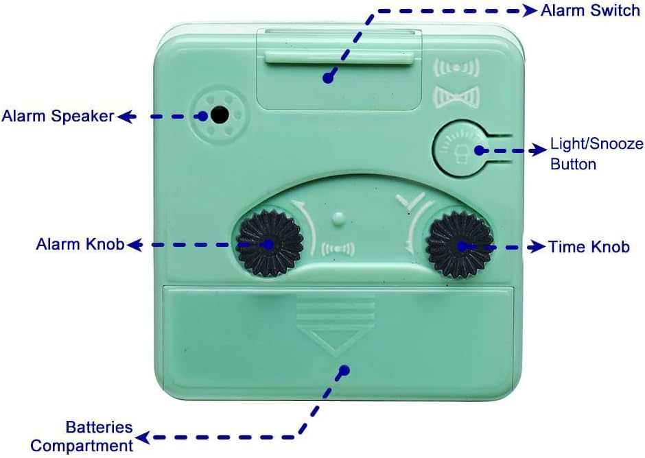 Ultra Small, Battery Travel Alarm Clock with Snooze and Light
