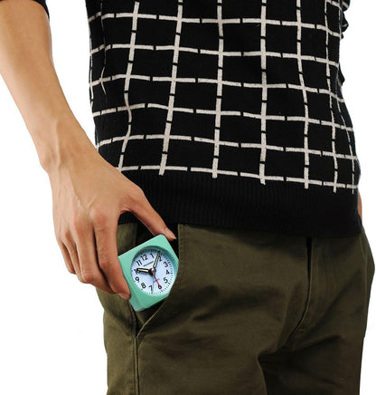 Ultra Small, Battery Travel Alarm Clock with Snooze and Light