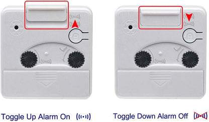 Ultra Small, Battery Travel Alarm Clock with Snooze and Light