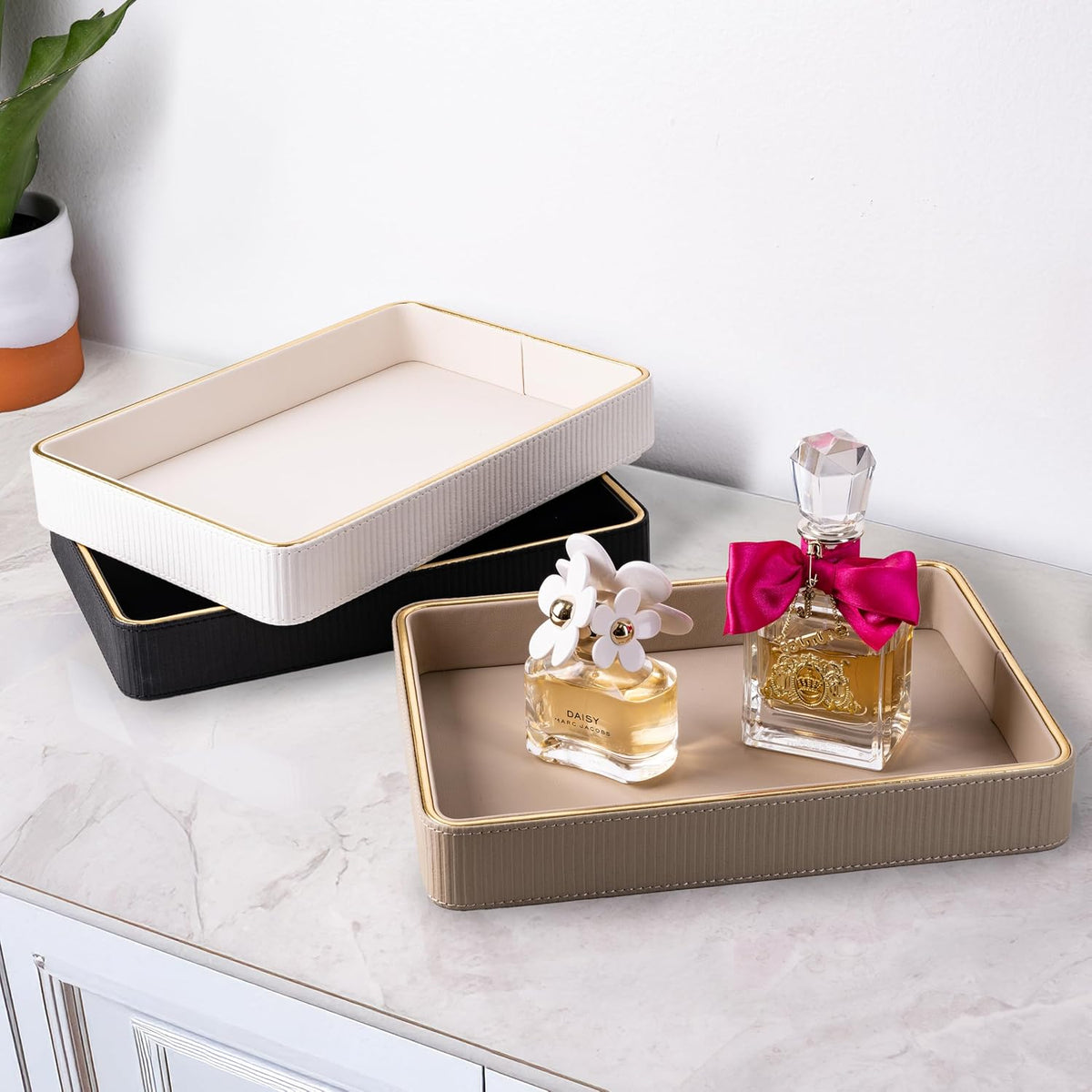 Leather Catchall Valet Tray for Men| Mens Valet Catch All Tray Key Basket| Leather Organizer
