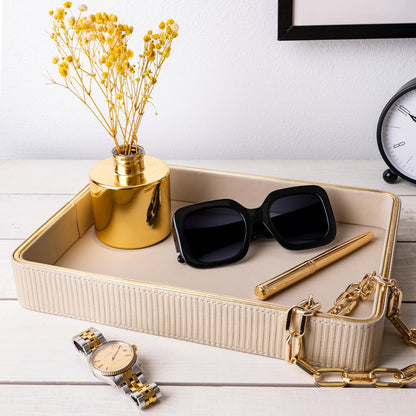 Leather Catchall Valet Tray for Men| Mens Valet Catch All Tray Key Basket| Leather Organizer